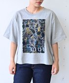 【ムーク/muuc】の〈オープンエンド糸使用ドライタッチコットン生地〉筆記帳刺繍オーバーサイズTシャツ グレー|ID: prp329100003285708 ipo3291000000028399157