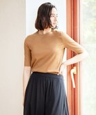 【アンフィーロ 自由区/UNFILO】の【汗ジミが目立たない/吸水速乾】マルチエフェクト 二の腕スッキリTシャツ キャメル|ID: prp329100003296881 ipo3291000000028398628