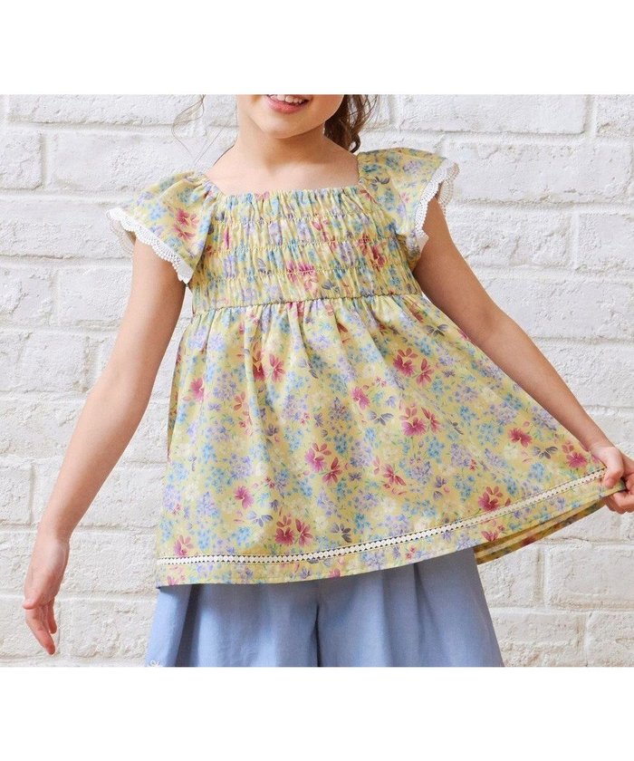 【エニファム/any FAM / KIDS】の花柄 ブラウス インテリア・キッズ・メンズ・レディースファッション・服の通販 founy(ファニー) https://founy.com/ ファッション Fashion キッズファッション KIDS トップス・カットソー Tops/Tees/Kids S/S・春夏 Ss・Spring/Summer おすすめ Recommend シンプル Simple フレア Flare ポケット Pocket レース Race ワンポイント One Point 半袖 Short Sleeve 夏 Summer 春 Spring |ID: prp329100003309832 ipo3291000000026854144