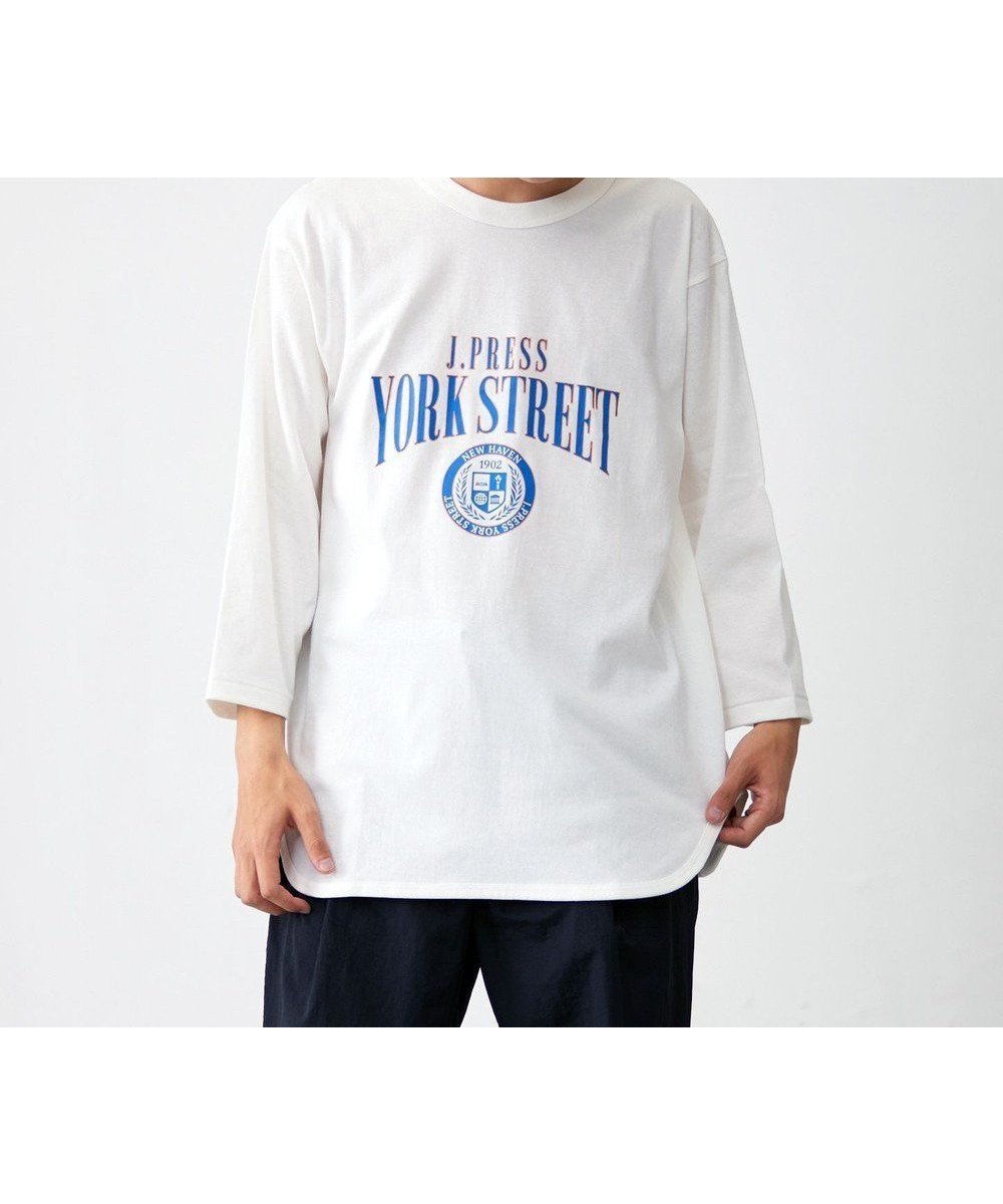 【ジェイプレスヨークストリート/J.PRESS YORK STREET】の【UNISEX】センターアーチロゴTシャツ インテリア・キッズ・メンズ・レディースファッション・服の通販 founy(ファニー) 　ファッション　Fashion　レディースファッション　WOMEN　トップス・カットソー　Tops/Tshirt　シャツ/ブラウス　Shirts/Blouses　ロング / Tシャツ　T-Shirts　カットソー　Cut and Sewn　S/S・春夏　Ss・Spring/Summer　ユニセックス　Unisex　アメリカン　American　カットソー　Cut And Sew　センター　Center　夏　Summer　春　Spring　ホワイト系|ID: prp329100003313802 ipo3291000000028162859