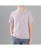 【ジョゼフ オム/JOSEPH HOMME / MEN】のシャイニースラブブークレ ニットTシャツ ローズ系|ID: prp329100003313849 ipo3291000000029849039