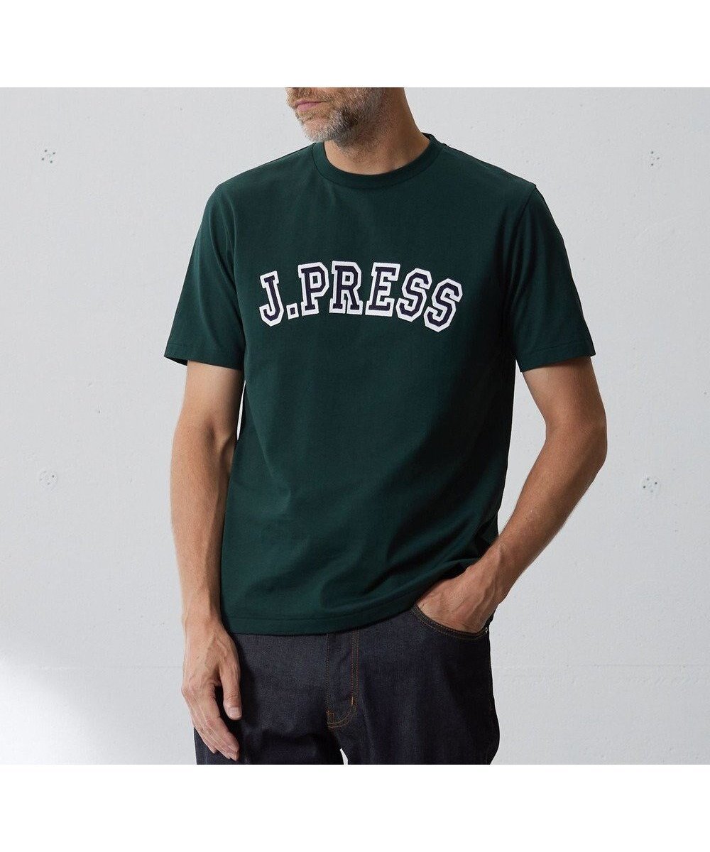 【ジェイ プレス/J.PRESS / MEN】のアーチロゴ Tシャツ インテリア・キッズ・メンズ・レディースファッション・服の通販 founy(ファニー) 　ファッション　Fashion　メンズファッション　MEN　トップス・カットソー　Tops/Tshirt/Men　シャツ　Shirts　ヴィンテージ　Vintage　春　Spring　カットソー　Cut And Sew　吸水　Water Absorption　ジャケット　Jacket　ファブリック　Fabric　フィット　Fit　レギュラー　Regular　S/S・春夏　Ss・Spring/Summer　夏　Summer　グリーン系|ID: prp329100003314386 ipo3291000000029089052