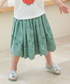 【エニファム/any FAM / KIDS】の裾 刺繍 スカート グリーン|ID:prp329100003314408