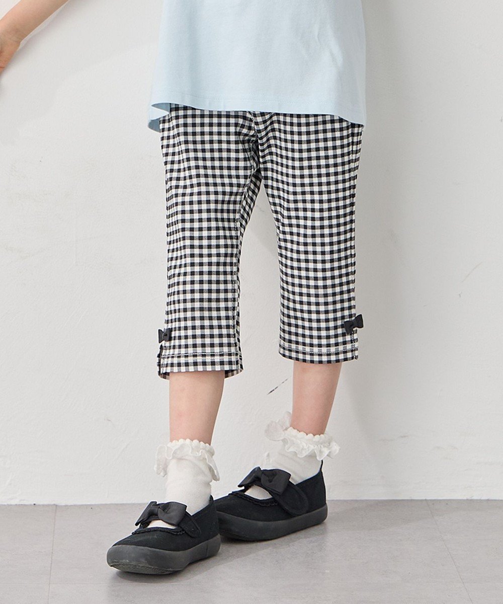 【エニファム/any FAM / KIDS】の接触冷感 しろくま パンツ インテリア・キッズ・メンズ・レディースファッション・服の通販 founy(ファニー) 　ファッション　Fashion　キッズファッション　Fashion for Kids　ボトムス　Bottoms　春　Spring　ストレッチ　Stretch, Stretchy Fabric　ポケット　Pocket, Pocket Detail　リボン　Ribbon, Bow　S/S・春夏　SS, Spring/Summer, Warm Season　おすすめ　Recommended / Our Picks　夏　Summer　ブラック×ギンガム|ID: prp329100003314410 ipo3291000000032633167