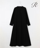 【23区/NIJYUSANKU】の【R(アール)】クリスピーリネンストレッチ 長袖ワンピース ブラック系|ID:prp329100003318681