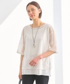 【自由区/JIYU-KU】の【洗える・XSサイズあり】レースEDGE Tシャツ&インナータンクトップセット トップス アイボリー系|ID: prp329100003319022 ipo3291000000028398115