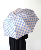 【槇田商店/Makita shoten】の【晴雨兼用 UVカット】ノルディック ドットコラージュ ブルー 長傘 ブルー|ID: prp329100003320431 ipo3291000000028397578