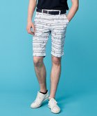 【23区 ゴルフ/23区GOLF / MEN】の【MEN】【ストレッチ・撥水】ウェーブロゴ柄 ハーフパンツ ホワイト系5|ID: prp329100003338829 ipo3291000000029088066