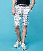 【23区 ゴルフ/23区GOLF / MEN】の【MEN】【ストレッチ・撥水】ウェーブロゴ柄 ハーフパンツ ホワイト系5|ID: prp329100003338829 ipo3291000000029849229