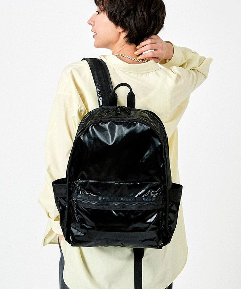 【レスポートサック/LeSportsac】のROUTE BACKPACK/ブラックシャイン 人気、トレンドファッション・服の通販 founy(ファニー) 　ファッション　Fashion　レディースファッション　WOMEN　バッグ　Bag　クッション　Cushion　コレクション　Collection　シンプル　Simple　スポーツ　Sports　スポーティ　Sporty　トラベル　Travel　人気　Popularity　プリント　Print　ポケット　Pocket　無地　Plain Color　リュック　Ruck Sack　再入荷　Restock/Back In Stock/Re Arrival　おすすめ　Recommend　旅行　Travel　ビジネス 仕事 通勤　Business　 other-1|ID: prp329100003341357 ipo3291000000027544097