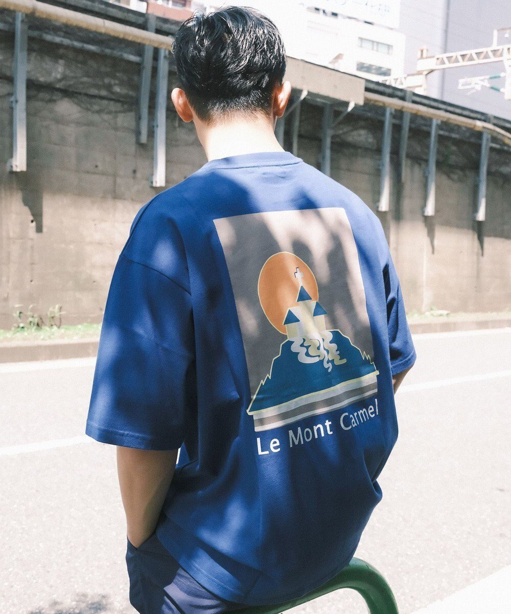 【シェアパーク/SHARE PARK / MEN】の【EC限定カラーあり・UVカット・吸水速乾】カラフルロゴバックプリントTシャツ インテリア・キッズ・メンズ・レディースファッション・服の通販 founy(ファニー) 　ファッション　Fashion　レディースファッション　WOMEN　トップス・カットソー　Tops/Tshirt　シャツ/ブラウス　Shirts/Blouses　ロング / Tシャツ　T-Shirts　カットソー　Cut and Sewn　S/S・春夏　Ss・Spring/Summer　イエロー　Yellow　オレンジ　Orange　カットソー　Cut And Sew　プリント　Print　吸水　Water Absorption　夏　Summer　春　Spring　ネイビー系|ID: prp329100003345612 ipo3291000000028143214