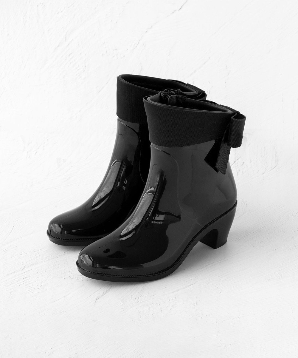 【トッカ/TOCCA】のBACK RIBBON RAIN BOOTS レインブーツ インテリア・キッズ・メンズ・レディースファッション・服の通販 founy(ファニー) 　ファッション　Fashion　レディースファッション　WOMEN　A/W・秋冬　Aw・Autumn/Winter・Fw・Fall-Winter　冬　Winter　エレガント 上品　Elegant　シンプル　Simple　フェミニン　Feminine　フォルム　Form　モチーフ　Motif　再入荷　Restock/Back In Stock/Re Arrival　ビジネス 仕事 通勤　Business　ブラック系|ID: prp329100003354331 ipo3291000000029371396