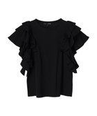 【グリーンパークス/Green Parks】の・SUGAR SPOON ラッフルレイヤードTシャツ Black (112)|ID:prp329100003356967