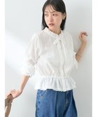 【アースミュージックアンドエコロジー/earth music&ecology】のピンタックフリルブラウス 人気、トレンドファッション・服の通販 founy(ファニー) ファッション Fashion レディースファッション WOMEN トップス・カットソー Tops/Tshirt シャツ/ブラウス Shirts/Blouses A/W・秋冬 Aw・Autumn/Winter・Fw・Fall-Winter おすすめ Recommend シャーリング Shirring ストライプ Stripe フリル Frills フレア Flare フロント Front ペプラム Peplum ボトム Bottom ポケット Pocket リボン Ribbon レース Race thumbnail Off White|ID: prp329100003357025 ipo3291000000027268767