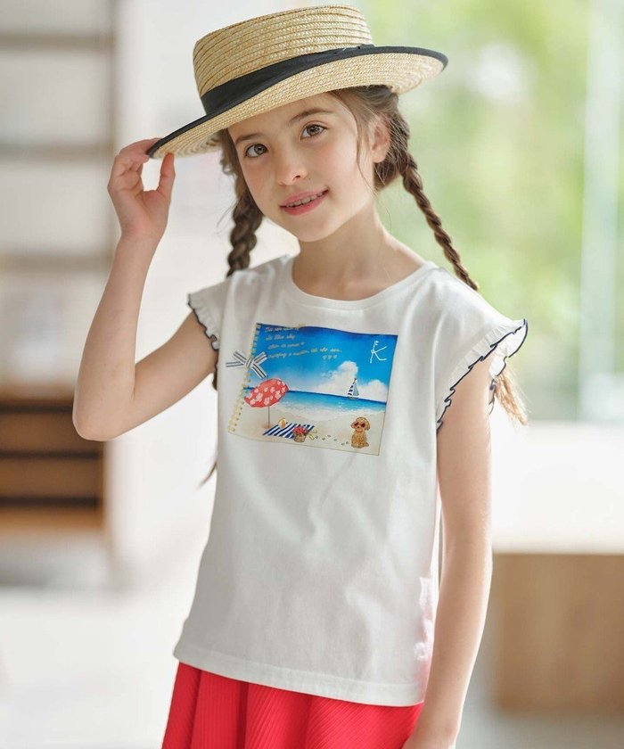 【組曲 / KIDS/KUMIKYOKU】の【110-140cm】夏休みの絵日記 Tシャツ インテリア・キッズ・メンズ・レディースファッション・服の通販 founy(ファニー) https://founy.com/ ファッション Fashion キッズファッション KIDS トップス・カットソー Tops/Tees/Kids S/S・春夏 Ss・Spring/Summer オフショル Off Shoulder カットソー Cut And Sew シンプル Simple 再入荷 Restock/Back In Stock/Re Arrival 夏 Summer 春 Spring |ID: prp329100003361869 ipo3291000000029388425