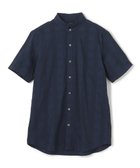 【ジョゼフ オム/JOSEPH HOMME / MEN】のドビーチェックストレッチ ウイングカラー半袖シャツ ネイビー系|ID: prp329100003366790 ipo3291000000027429925