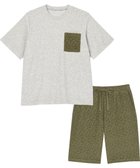 【ワコール/Wacoal / MEN】のWEB限定 ルームウェア 半袖 ひざ上丈 綿混(本体) 前閉じ /ブロス GH3301 オリーブ|ID: prp329100003371333 ipo3291000000027429415