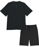 【ワコール/Wacoal / MEN】のWEB限定 ルームウェア 半袖 ひざ上丈 綿混(本体) 前閉じ /ブロス GH3300 ブラック|ID: prp329100003371334 ipo3291000000029088485