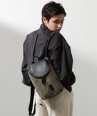 【イザック/Y'SACCS】の【CORDURA×リサイクルレザー】ラウンドフラップミニリュック グレージュ|ID:prp329100003387612