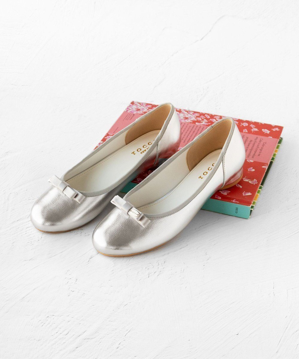 【トッカ/TOCCA】のRIBBON BALLET FLATSHOES フラットシューズ 人気、トレンドファッション・服の通販 founy(ファニー) 　ファッション　Fashion　レディースファッション　WOMEN　A/W・秋冬　Aw・Autumn/Winter・Fw・Fall-Winter　冬　Winter　エナメル　Enamel　エレガント 上品　Elegant　クッション　Cushion　クラシカル　Classical　シューズ　Shoes　シルバー　Silver　シンプル　Simple　ツイード　Tweed　フェミニン　Feminine　フラット　Flat　モチーフ　Motif　リボン　Ribbon　 other-1|ID: prp329100003390551 ipo3291000000029171343