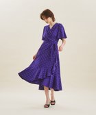 【グレース コンチネンタル/GRACE CONTINENTAL】の小花刺繍カシュクールワンピース パープル|ID: prp329100003393178 ipo3291000000028395423