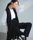 【自由区/JIYU-KU】の【WEB限定カラーあり・洗える】クレープストレッチニット ジレ [WEB限定]ブラック×ミッドナイト|ID: prp329100003405724 ipo3291000000028395323