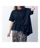 【イェッカ ヴェッカ/YECCA VECCA】のドロストデザインアシメTee Black (112)|ID:prp329100003415070