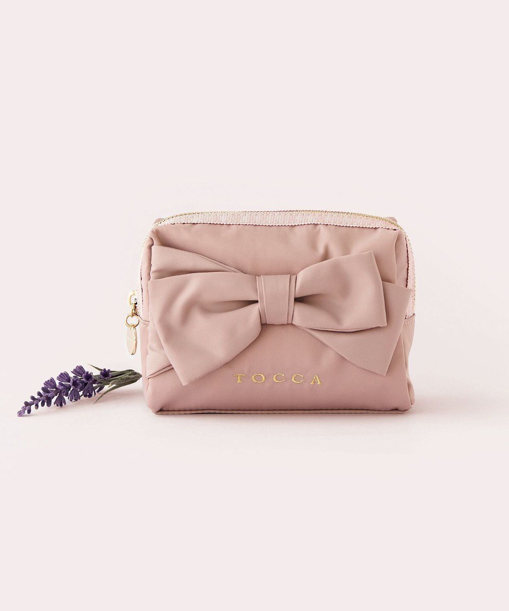 【トッカ/TOCCA】のRIBBON KNOT POUCH ポーチ インテリア・キッズ・メンズ・レディースファッション・服の通販 founy(ファニー) 　ファッション　Fashion　レディースファッション　WOMEN　財布　Wallets　ポーチ　Pouches　ギフト プレゼント　Gift Present　コンパクト　Compact　フォルム　Form　フロント　Front　ポケット　Pocket　ポーチ　Pouch　モチーフ　Motif　リボン　Ribbon　エレガント 上品　Elegant　財布　Wallet　ピンク系|ID: prp329100003417190 ipo3291000000028437365