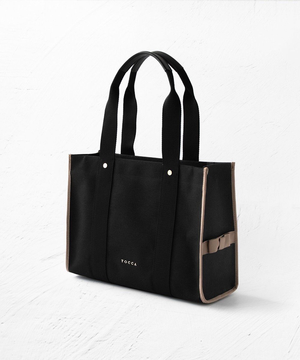 【トッカ/TOCCA】のTRIM RIBBON A4TOTE A4トートバッグ 人気、トレンドファッション・服の通販 founy(ファニー) 　ファッション　Fashion　レディースファッション　WOMEN　バッグ　Bag　A/W・秋冬　Aw・Autumn/Winter・Fw・Fall-Winter　冬　Winter　シンプル　Simple　トリミング　Trimming　フェミニン　Feminine　フロント　Front　ポケット　Pocket　モチーフ　Motif　リボン　Ribbon　リュクス　Luxe　財布　Wallet　ビジネス 仕事 通勤　Business　雑誌　Magazine　 other-1|ID: prp329100003418710 ipo3291000000029170172