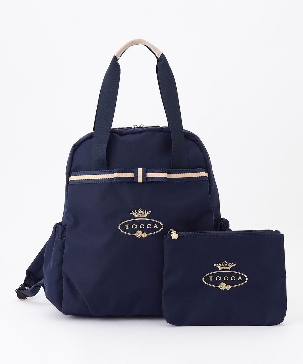 【トッカ バンビーニ/TOCCA BAMBINI / KIDS】のTOCCA LOGO MOTHERS BAG 2WAYバッグ インテリア・キッズ・メンズ・レディースファッション・服の通販 founy(ファニー) 　ファッション　Fashion　キッズファッション　KIDS　A/W・秋冬　Aw・Autumn/Winter・Fw・Fall-Winter　冬　Winter　リュック　Ruck Sack　ネイビー系|ID: prp329100003422281 ipo3291000000029387646