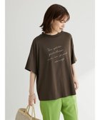 【グリーンパークス/Green Parks】の多段筆記体オーバーサイズボックスTシャツ Dark Brown (134)|ID:prp329100003428208