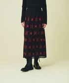 【グレース コンチネンタル/GRACE CONTINENTAL】のキカ刺繍ロングスカート ブラック|ID:prp329100003428261
