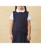 【ミキハウスホットビスケッツ/MIKI HOUSE HOT BISCUITS / KIDS】の【ミキハウス】【100-140cm】 綿ニットクルーネックベスト(女の子用) 紺|ID: prp329100003456922 ipo3291000000029387873