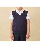 【ミキハウスホットビスケッツ/MIKI HOUSE HOT BISCUITS / KIDS】の【ミキハウス】【100-140cm】 綿ニットVネックベスト(男の子用) 紺|ID: prp329100003456923 ipo3291000000029387883