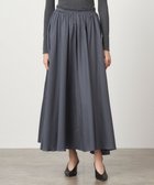 【エイトン/ATON】のMICRO COTTON SATIN ギャザースカート CHARCOAL GRAY|ID:prp329100003458453