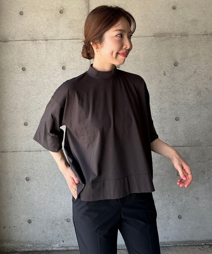 【アンフィーロ 自由区/UNFILO】の【吸水速乾/マシンウォッシャブル】ハイネッククロップドTシャツ インテリア・キッズ・メンズ・レディースファッション・服の通販 founy(ファニー) https://founy.com/ ファッション Fashion レディースファッション WOMEN トップス・カットソー Tops/Tshirt シャツ/ブラウス Shirts/Blouses ロング / Tシャツ T-Shirts カットソー Cut and Sewn S/S・春夏 Ss・Spring/Summer カットソー Cut And Sew ハイネック High Neck エレガント 上品 Elegant 再入荷 Restock/Back In Stock/Re Arrival 吸水 Water Absorption 夏 Summer 春 Spring |ID: prp329100003472142 ipo3291000000028393133