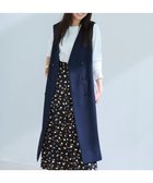 【23区/NIJYUSANKU】のウーステッドウールツイル ロング ジレ ネイビー系|ID: prp329100003474426 ipo3291000000028392838