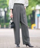 【自由区/JIYU-KU】の【セットアップ・洗える】トリアセジョーゼット パンツ グレー系|ID:prp329100003474452