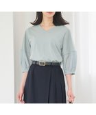 【自由区/JIYU-KU】の【洗える】エッセンシャルポンチ Vネックカットソー 人気、トレンドファッション・服の通販 founy(ファニー) ファッション Fashion レディースファッション WOMEN トップス・カットソー Tops/Tshirt シャツ/ブラウス Shirts/Blouses ロング / Tシャツ T-Shirts カットソー Cut and Sewn Vネック V-Neck A/W・秋冬 Aw・Autumn/Winter・Fw・Fall-Winter カットソー Cut And Sew コンパクト Compact シアー Sheer ストレッチ Stretch スリット Slit スリーブ Sleeve トレンド Trend ドレープ Drape バランス Balance 夏 Summer 洗える Washable 秋 Autumn/Fall thumbnail ライトグリーン系|ID: prp329100003474453 ipo3291000000028392899