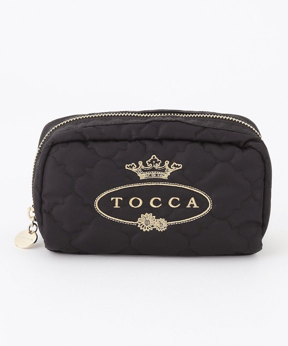 【トッカ/TOCCA】の【撥水】CHECKER CLOVER POUCH ポーチ インテリア・キッズ・メンズ・レディースファッション・服の通販 founy(ファニー) 　ファッション　Fashion　レディースファッション　WOMEN　財布　Wallets　ポーチ　Pouches　2022年　2022　2022-2023秋冬・A/W　Aw/Autumn/Winter//Fw/Fall-Winter/2022-2023　A/W・秋冬　Aw・Autumn/Winter・Fw・Fall-Winter　冬　Winter　キルト　Quilt　ギフト プレゼント　Gift Present　フォルム　Form　フロント　Front　ポケット　Pocket　ポーチ　Pouch　リュクス　Luxe　財布　Wallet　ブラック系|ID: prp329100003482417 ipo3291000000029166824