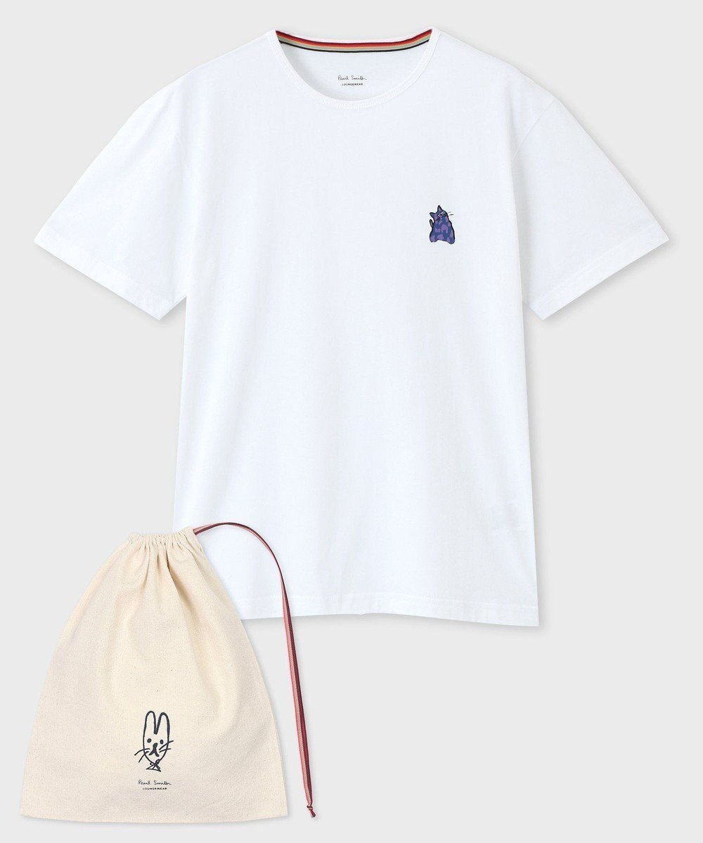 【ポール スミス/Paul Smith】の【ラウンジウェア】キャット 半袖Tシャツ インテリア・キッズ・メンズ・レディースファッション・服の通販 founy(ファニー) 　ファッション　Fashion　レディースファッション　WOMEN　トップス・カットソー　Tops/Tshirt　シャツ/ブラウス　Shirts/Blouses　ロング / Tシャツ　T-Shirts　おすすめ　Recommend　ギフト プレゼント　Gift Present　パジャマ　Pajamas　ポーチ　Pouch　ワンポイント　One Point　半袖　Short Sleeve　巾着　Purse　猫　Cat　ホワイト|ID: prp329100003482458 ipo3291000000028392349