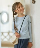 【組曲 / KIDS/KUMIKYOKU】の【110-140cm】長袖ボーダー Tシャツ ミントグリーン×サックスブルー|ID: prp329100003487931 ipo3291000000029945102