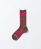 【トリコテ/Tricote】のDIAMOND JACQUARD SOCKS/ダイヤ柄ジャガードソックス 87BROWN|ID: prp329100003489686 ipo3291000000028392141