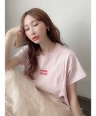 【グリーンパークス/Green Parks】のワンポイント刺繍タックTシャツ Pink|ID:prp329100003496064