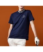 【23区 ゴルフ/23区GOLF / MEN】の【MEN】【吸水速乾・UVケア】衿ロゴ モックネックシャツ ネイビー系|ID: prp329100003497425 ipo3291000000029087347