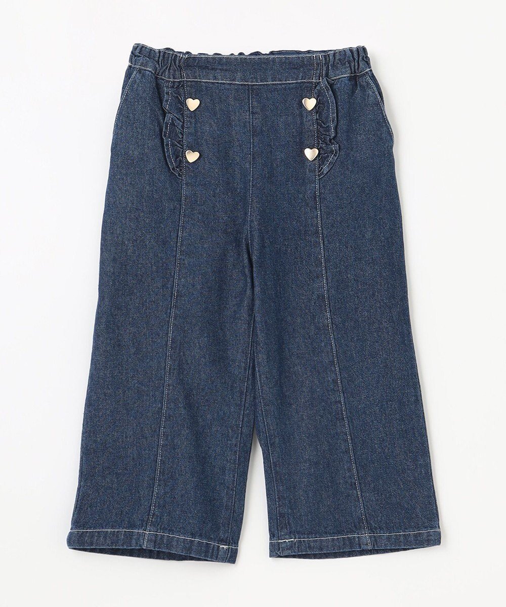 【エニファム/any FAM / KIDS】のデニム ワイド パンツ インテリア・キッズ・メンズ・レディースファッション・服の通販 founy(ファニー) 　ファッション　Fashion　キッズファッション　KIDS　ボトムス　Bottoms/Kids　A/W・秋冬　Aw・Autumn/Winter・Fw・Fall-Winter　くるぶし　Ankle　デニム　Denim　ポケット　Pocket　ワイド　Wide　再入荷　Restock/Back In Stock/Re Arrival　ネイビー系デニム|ID: prp329100003510883 ipo3291000000029386030