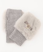 【トッカ/TOCCA】のKNIT FUR HANDWARMER 手袋 ライトグレー系|ID:prp329100003515779