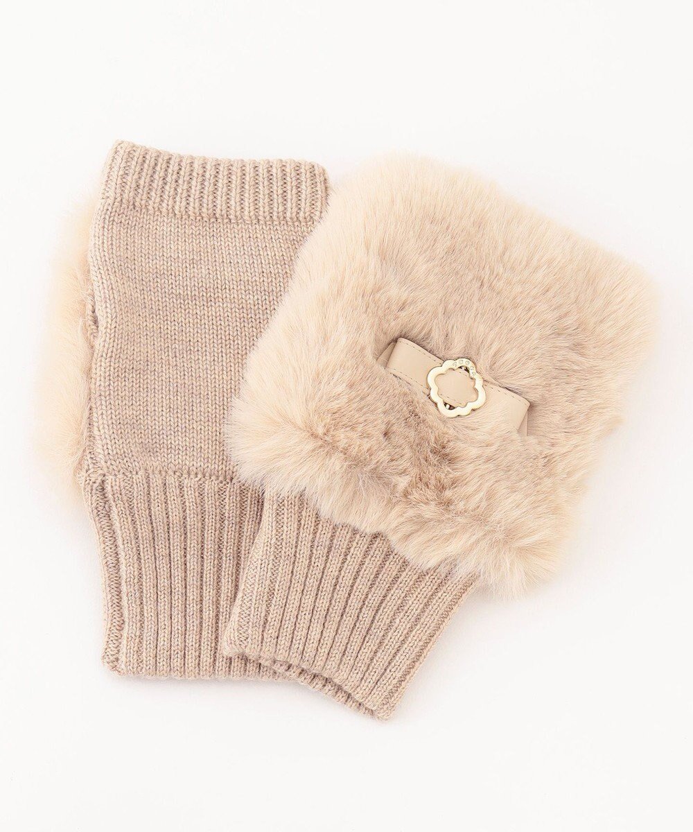 【トッカ/TOCCA】のKNIT FUR HANDWARMER 手袋 インテリア・キッズ・メンズ・レディースファッション・服の通販 founy(ファニー) 　ファッション　Fashion　レディースファッション　WOMEN　トップス・カットソー　Tops/Tshirt　ニット　Knit Tops　手袋　Gloves　A/W・秋冬　Aw・Autumn/Winter・Fw・Fall-Winter　冬　Winter　フェイクファー　Faux Fur　リボン　Ribbon　リュクス　Luxe　ベージュ系|ID: prp329100003515779 ipo3291000000029164002