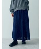 【イェッカ ヴェッカ/YECCA VECCA】のフェザージャガードアシメロングスカート Navy|ID: prp329100003524317 ipo3291000000028390076