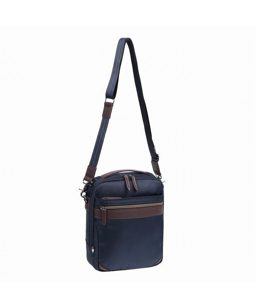 【エース バッグズ アンド ラゲッジ/ACE BAGS & LUGGAGE / MEN】のArcapel アルカペル スペイド タテ型ショルダーバッグ 17423 メンズバッグ 斜め掛け お出かけ インテリア・キッズ・メンズ・レディースファッション・服の通販 founy(ファニー) 　ファッション　Fashion　メンズファッション　MEN　バッグ　Bag/Men　ショルダー　Shoulder　ポケット　Pocket　メンズ　Mens　ネイビー×ブラウン|ID: prp329100003526867 ipo3291000000029086993